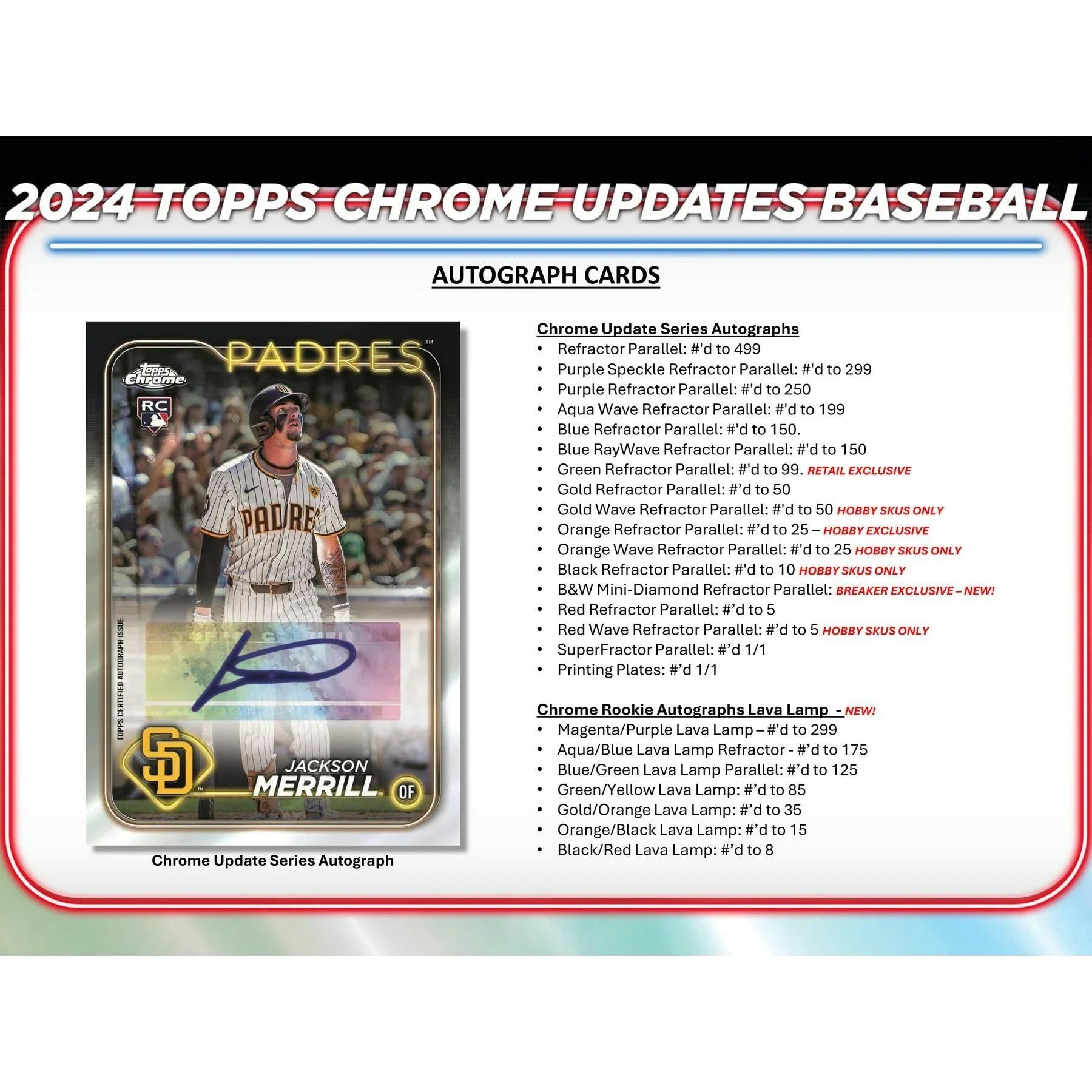 2024 Topps Chrome Update Series Baseball Mega Box (Ships Sealed Only)