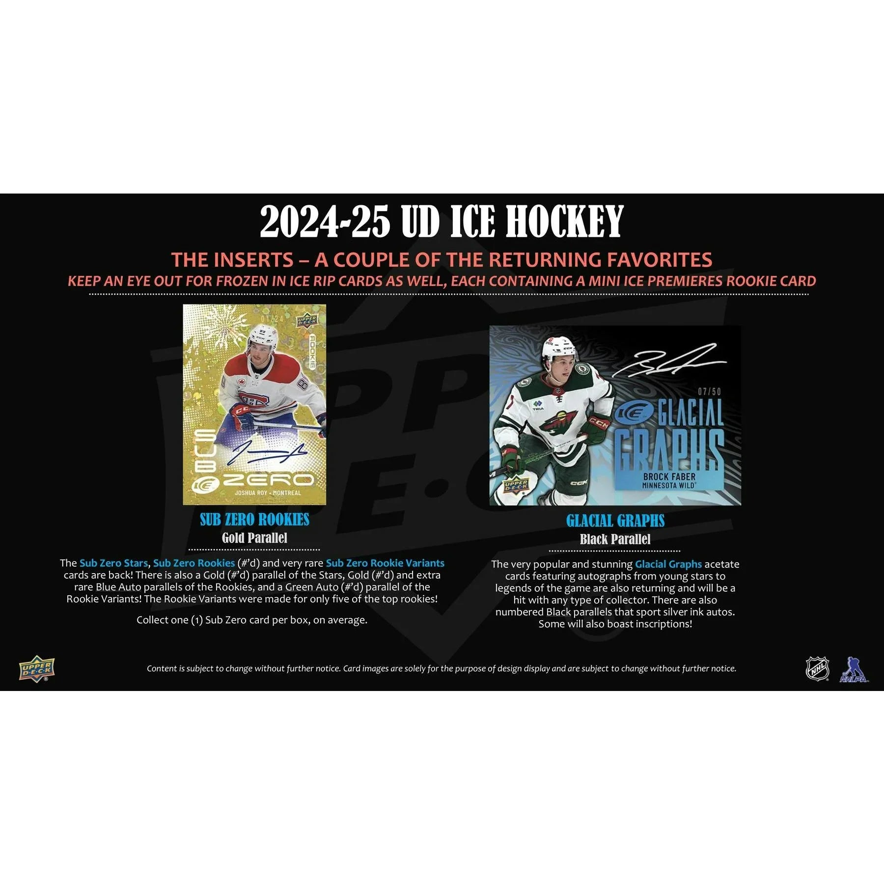 2024 25 Upper Deck Ice Hockey Hobby Box (Ships Sealed Only)