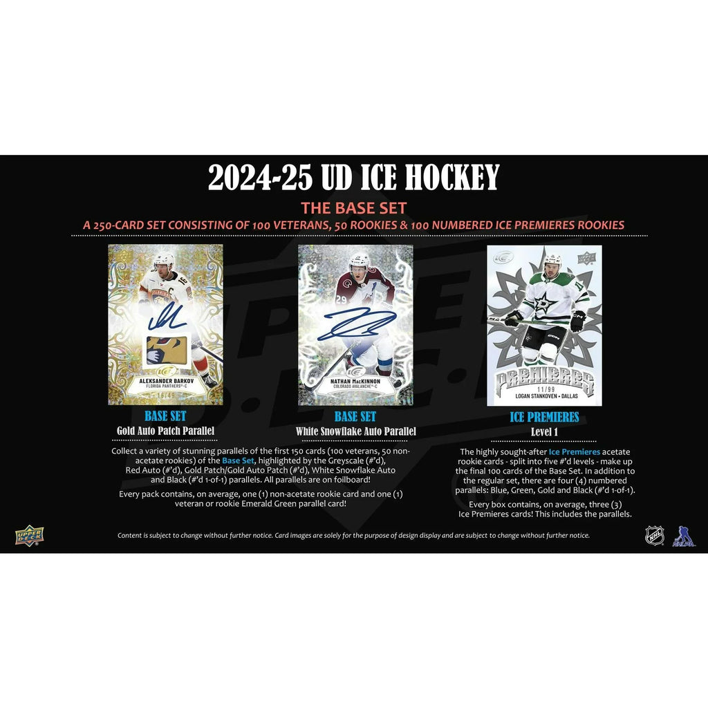 2024 25 Upper Deck Ice Hockey Hobby 24 Box Case (Ships Sealed Only)