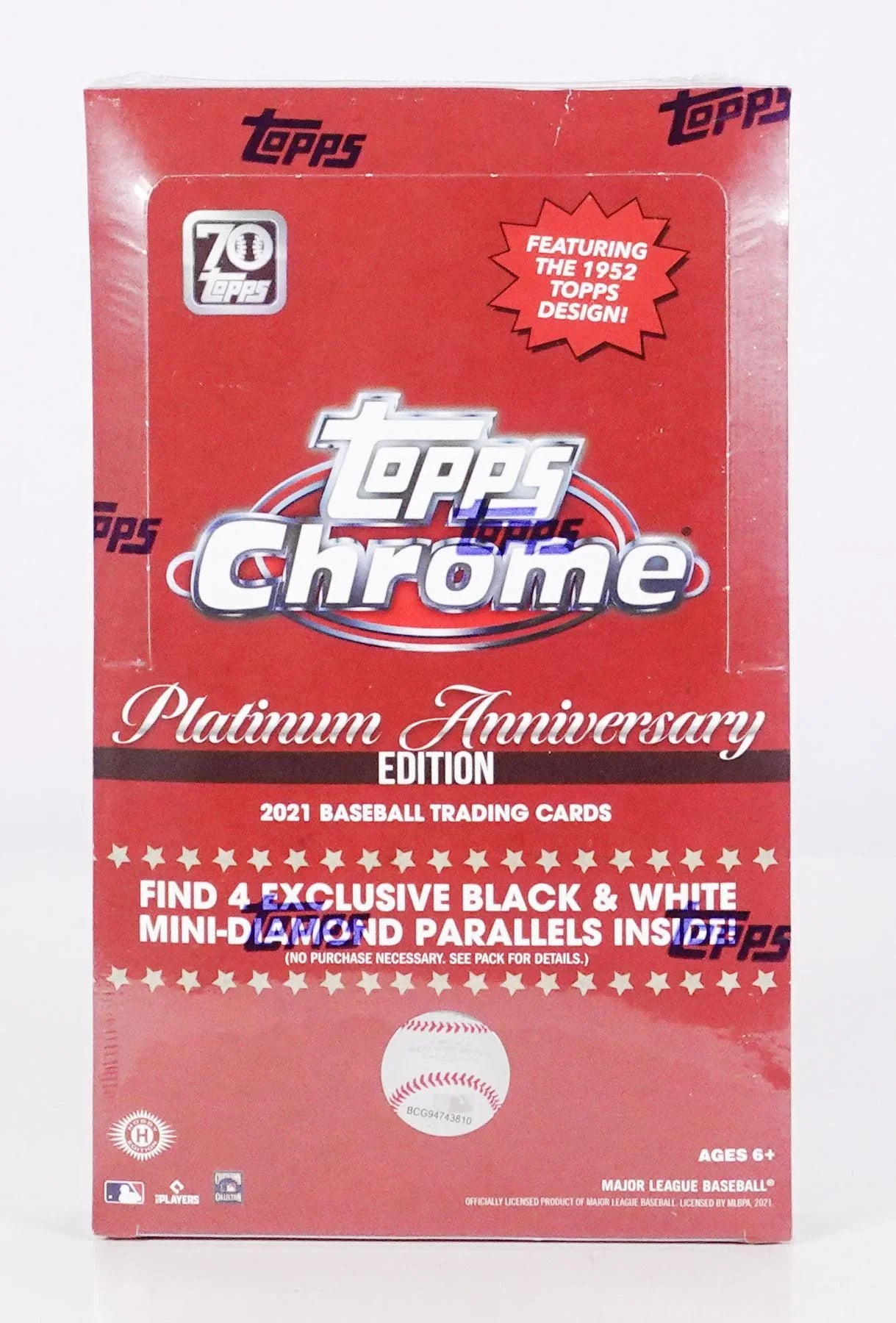 2021 Topps Chrome Platinum Anniversary Baseball Hobby Lite Box (Ships Sealed Only)