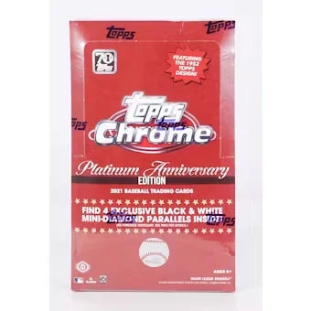 2021 Topps Chrome Platinum Anniversary Baseball Hobby Lite Box (Ships Sealed Only)