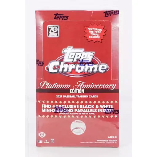 2021 Topps Chrome Platinum Anniversary Baseball Hobby Lite Box (Ships Sealed Only)