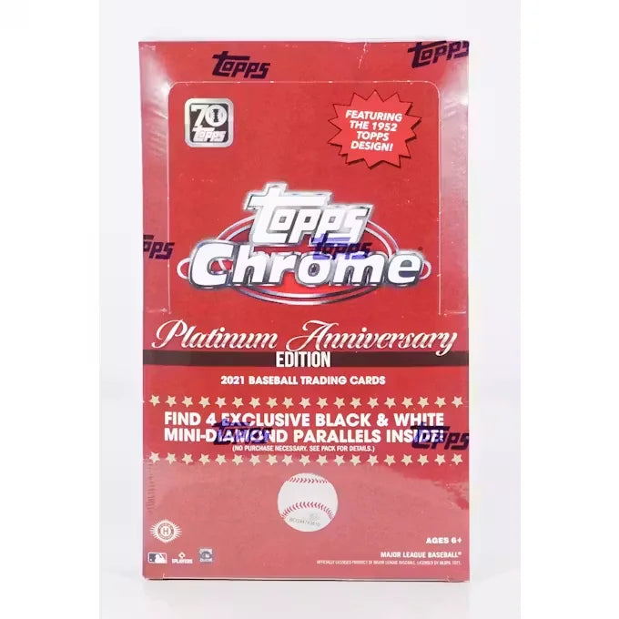 2021 Topps Chrome Platinum Anniversary Baseball Hobby Lite Box (Ships Sealed Only)