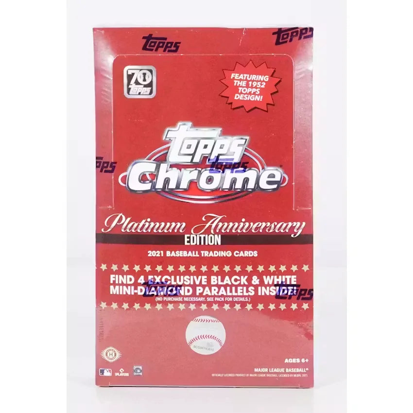 2021 Topps Chrome Platinum Anniversary Baseball Hobby Lite Box (Ships Sealed Only)