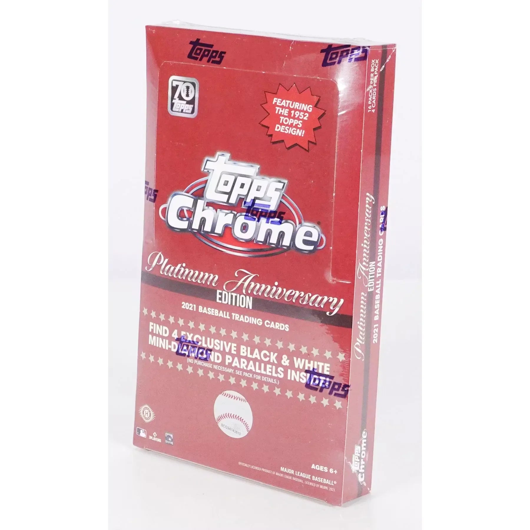 2021 Topps Chrome Platinum Anniversary Baseball Hobby Lite Box (Ships Sealed Only)