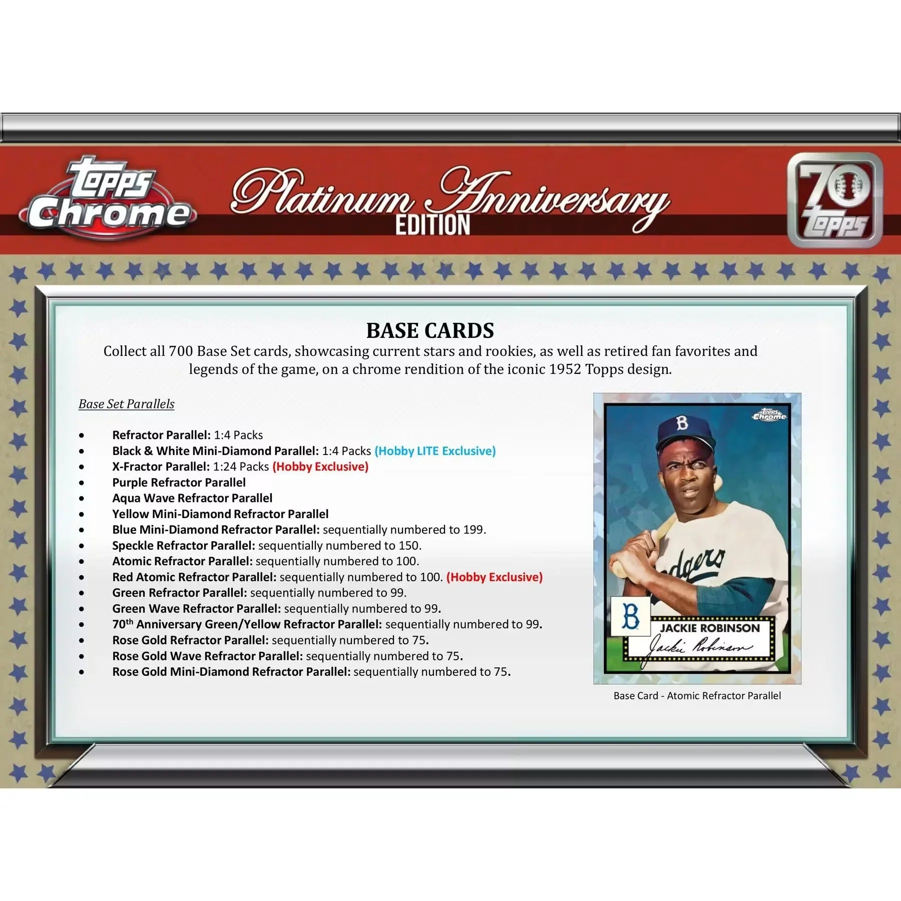 2021 Topps Chrome Platinum Anniversary Baseball Hobby Lite Box (Ships Sealed Only)