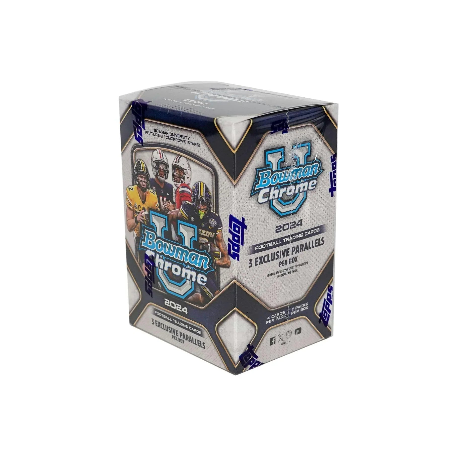 2024 Bowman University Chrome Football Blaster 40 Box Case (Ships Sealed Only) - D2