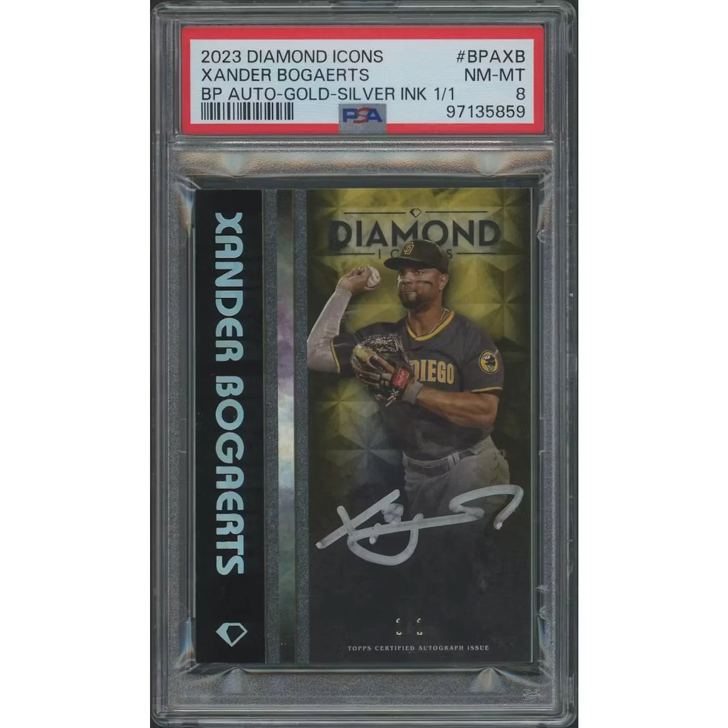 Xander Bogaerts Signed 2023 Topps Diamond Icons #1 Card | PSA 8 1/1