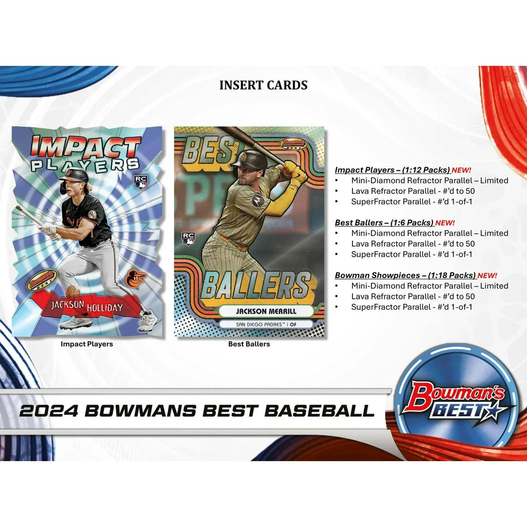 2024 Bowman s Best Baseball Hobby Box (Ships Sealed Only)