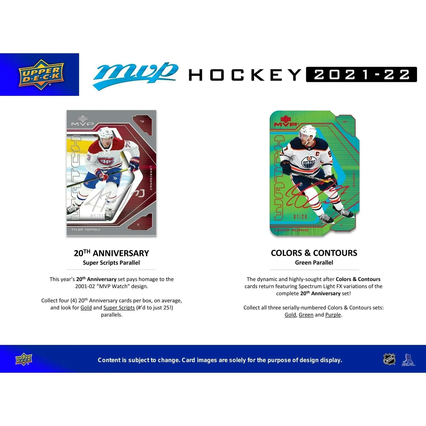 2021 22 Upper Deck MVP Hockey Hobby Box (Ships Sealed Only) - D