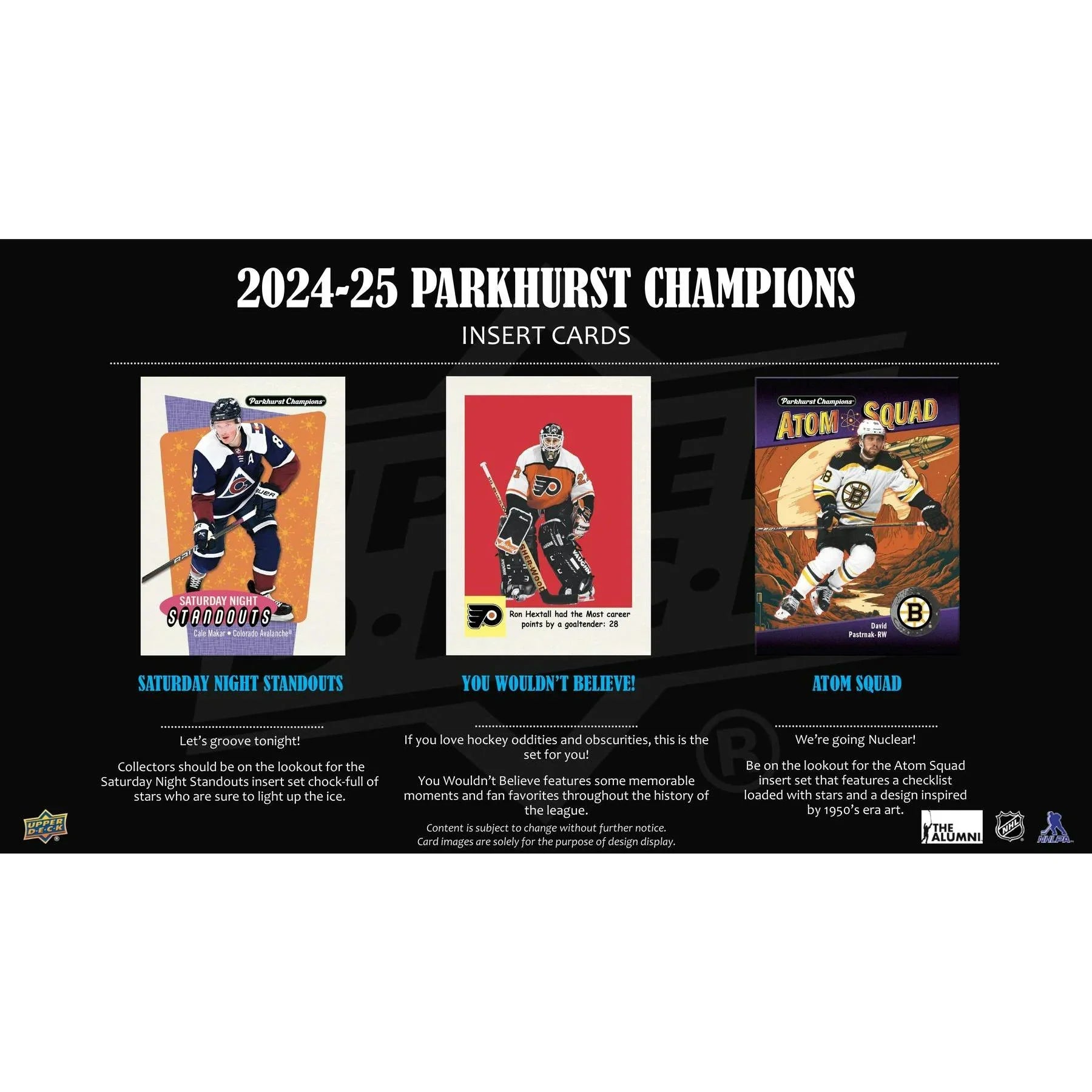 2024 25 Upper Deck Parkhurst Champions Hockey Hobby Box (Ships Sealed Only)
