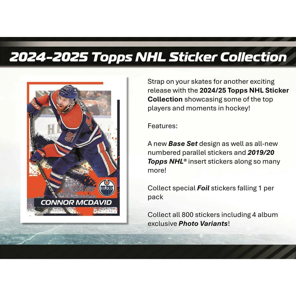 2024 25 Topps NHL Hockey Sticker Collection 50 Pack Box (Ships Sealed Only)