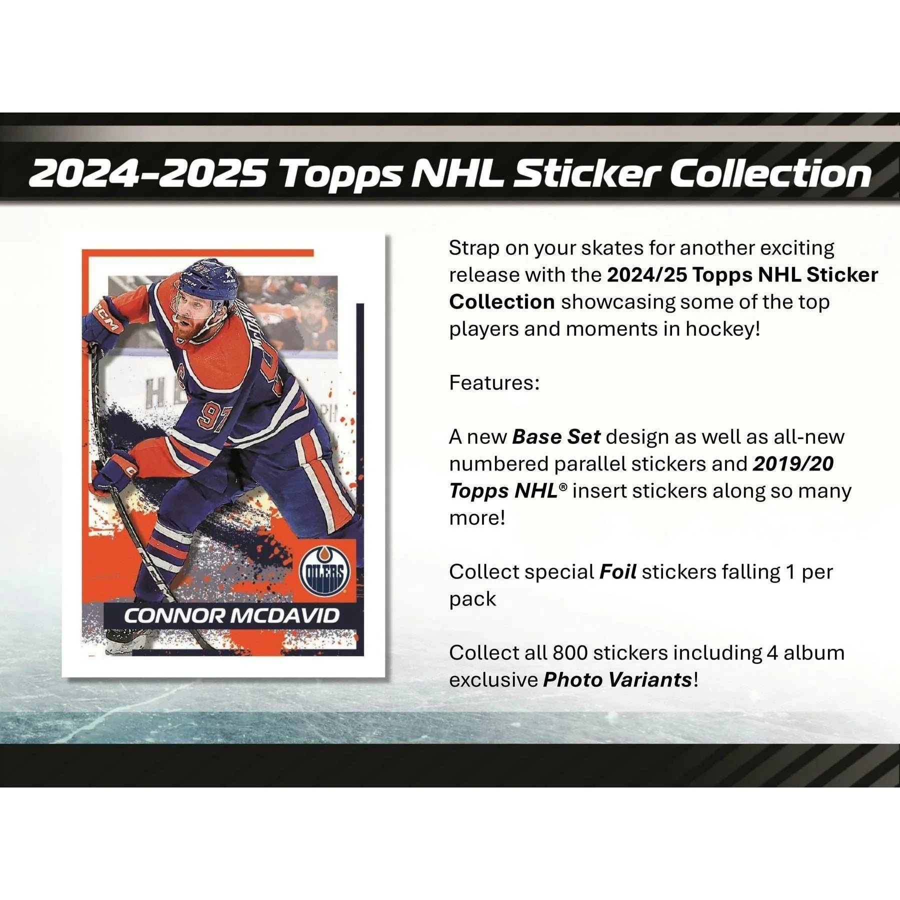 2024 25 Topps NHL Hockey Sticker Collection 50 Pack Box (Ships Sealed Only)