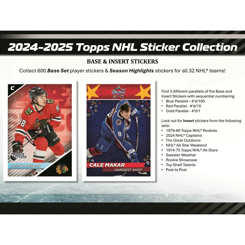 2024 25 Topps NHL Hockey Sticker Collection 50 Pack Box (Ships Sealed Only)