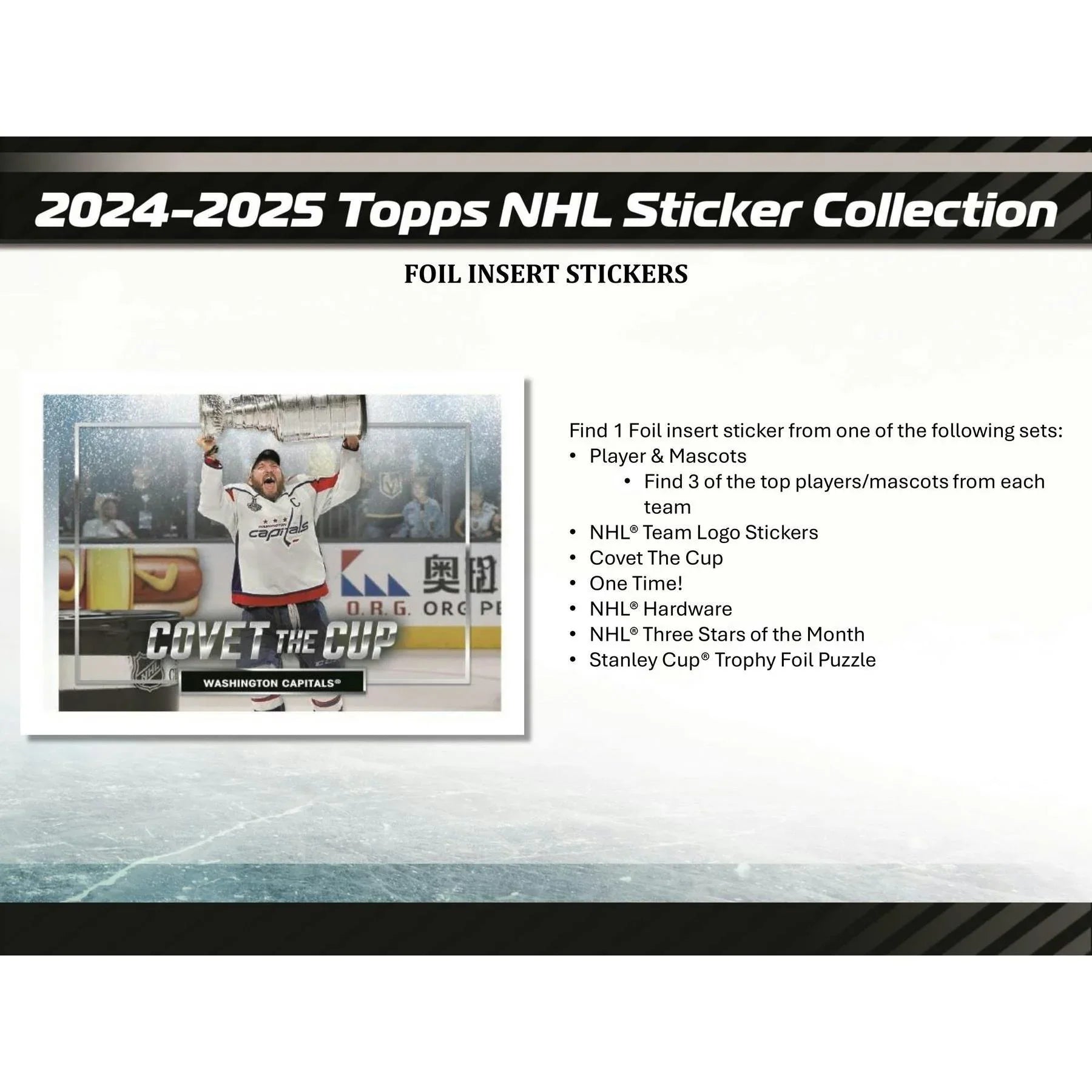 2024 25 Topps NHL Hockey Sticker Collection 50 Pack Box (Ships Sealed Only)