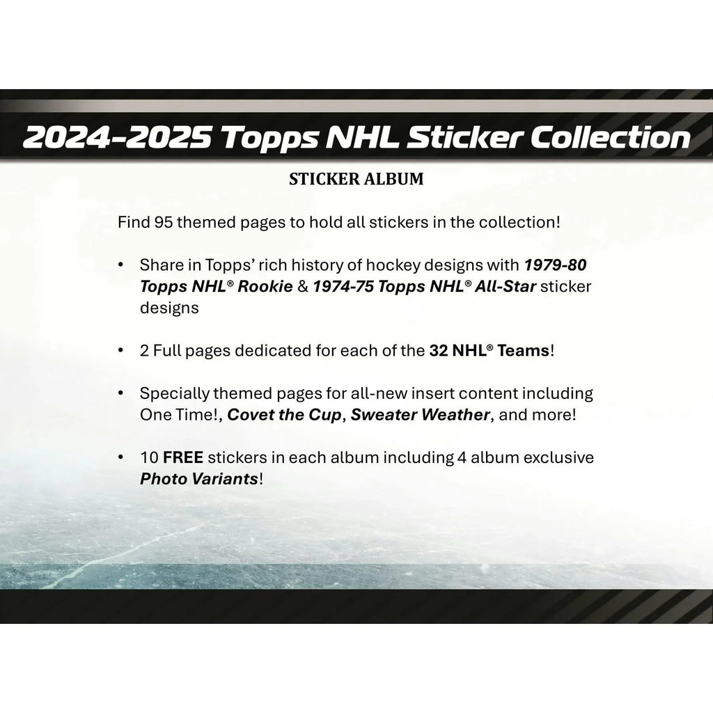 2024 25 Topps NHL Hockey Sticker Collection 50 Pack Box (Ships Sealed Only)