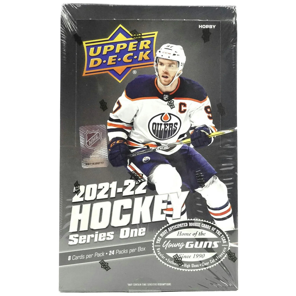 2021 22 Upper Deck Series 1 Hockey Hobby Box (Ships Sealed Only) - D