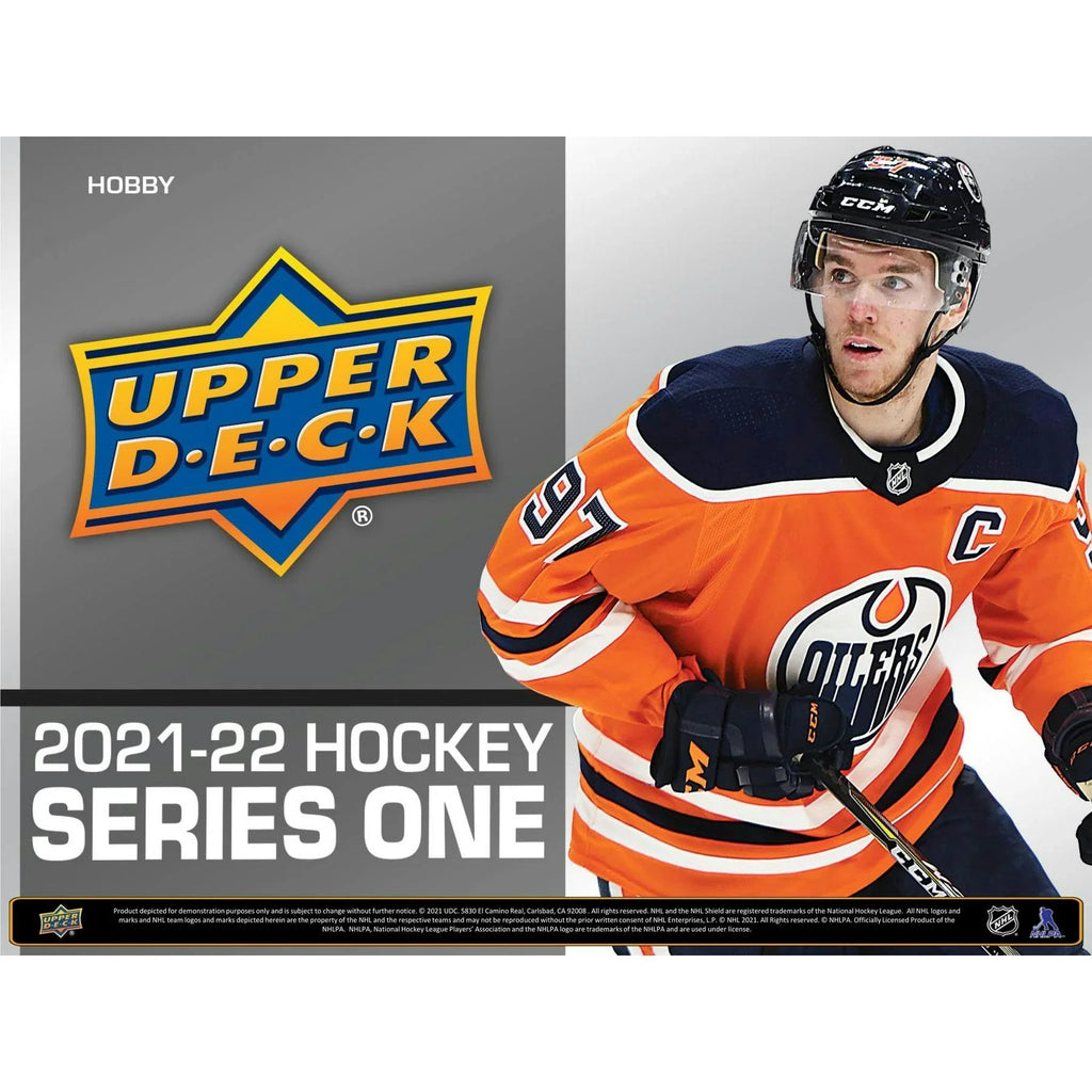 2021 22 Upper Deck Series 1 Hockey Hobby Box (Ships Sealed Only) - D