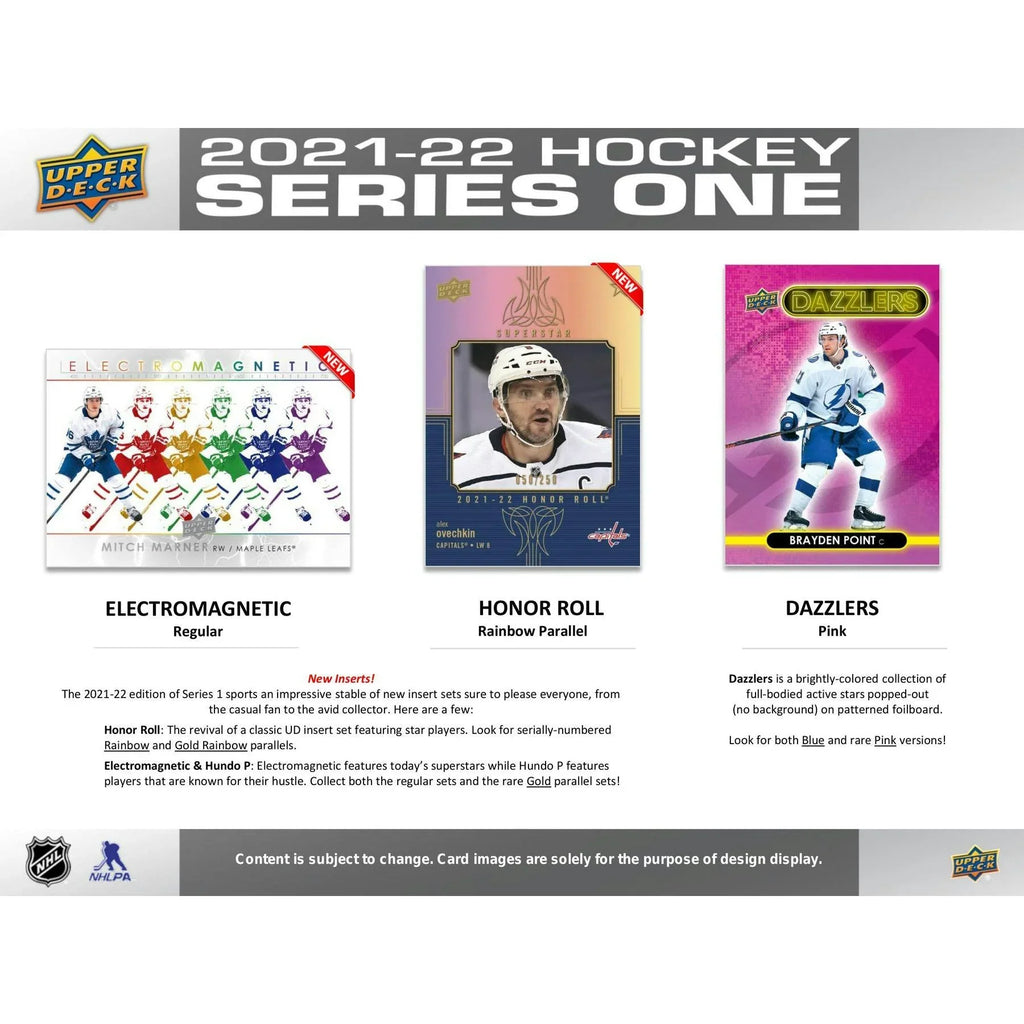 2021 22 Upper Deck Series 1 Hockey Hobby Box (Ships Sealed Only) - D