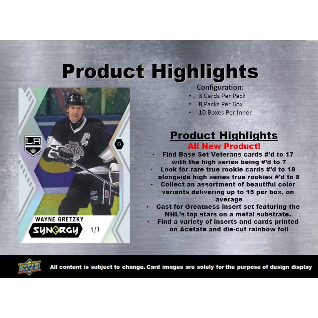 2017-18 Upper Deck Synergy Hockey Hobby Box | 15 Colored Variants (Ships Sealed Only)