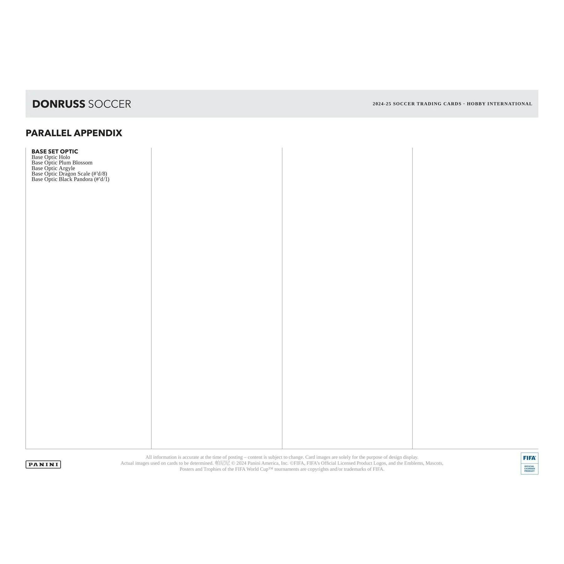 2024-25 Panini Donruss Soccer International Hobby 12-Box Case (Ships Sealed Only)