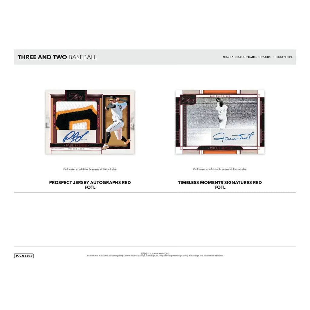 2024 Panini Three and Two Baseball Hobby Box (Ships Sealed Only)