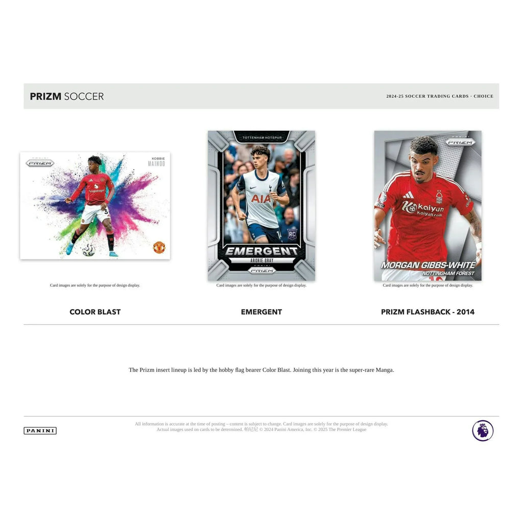 2024 25 Panini Prizm Premier League Soccer Choice Box (Ships Sealed Only)
