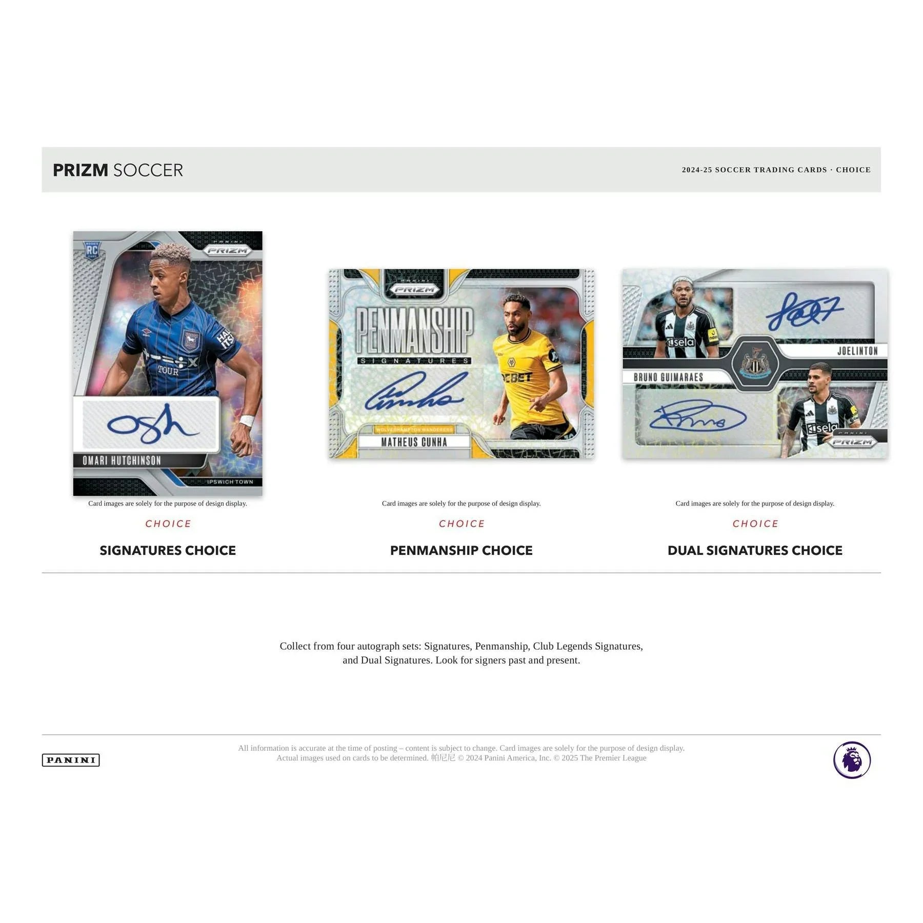 2024 25 Panini Prizm Premier League Soccer Choice Box (Ships Sealed Only)
