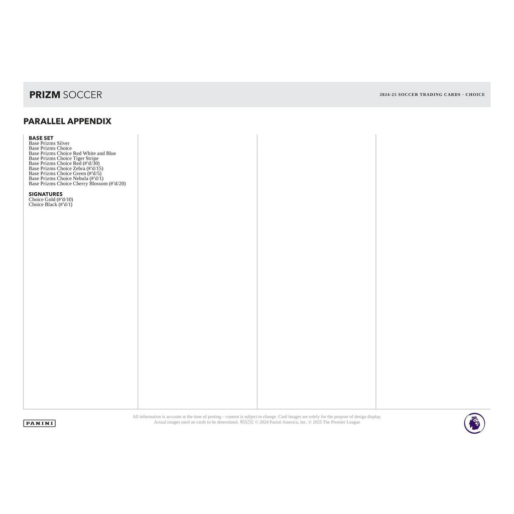 2024 25 Panini Prizm Premier League Soccer Choice Box (Ships Sealed Only)