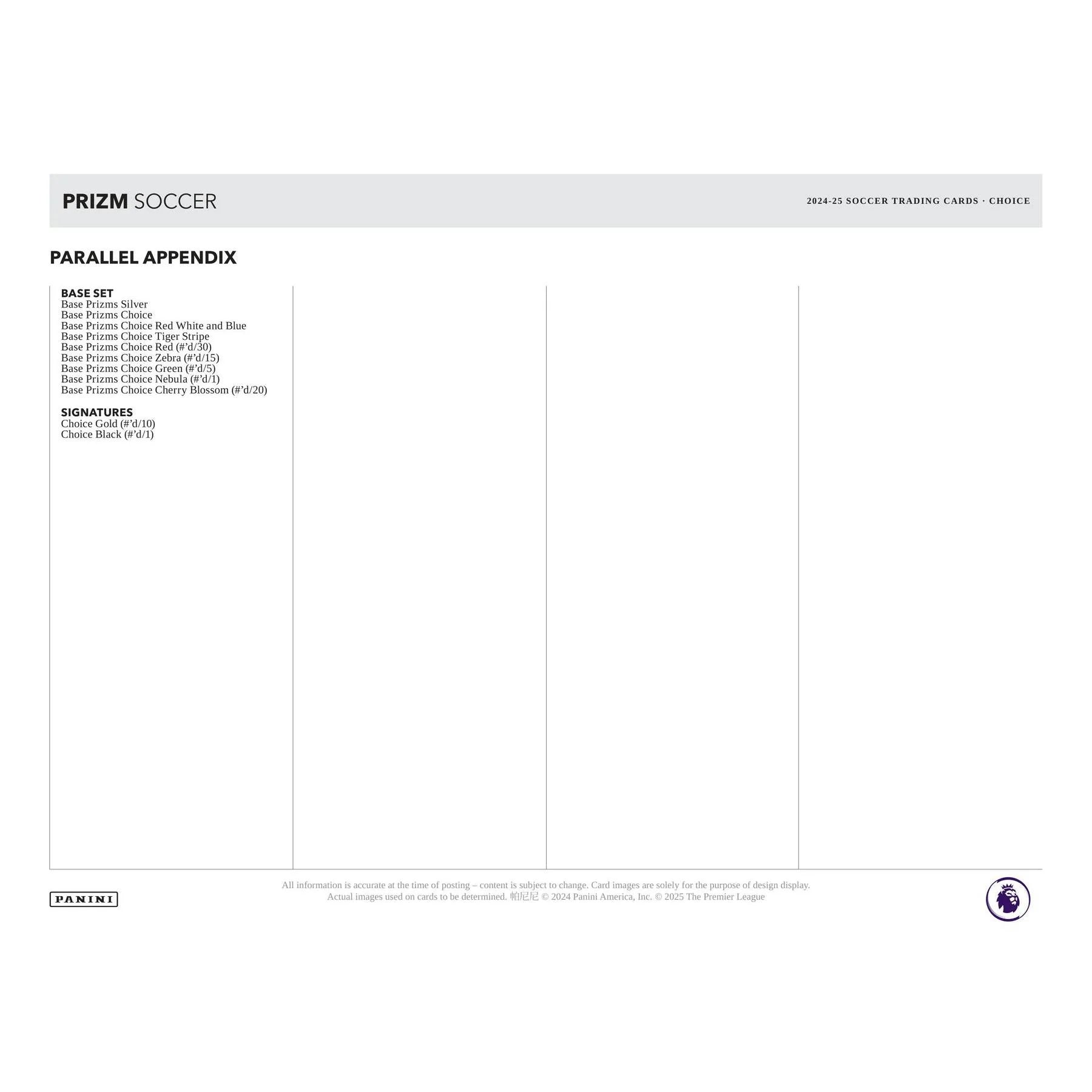 2024 25 Panini Prizm Premier League Soccer Choice Box (Ships Sealed Only)