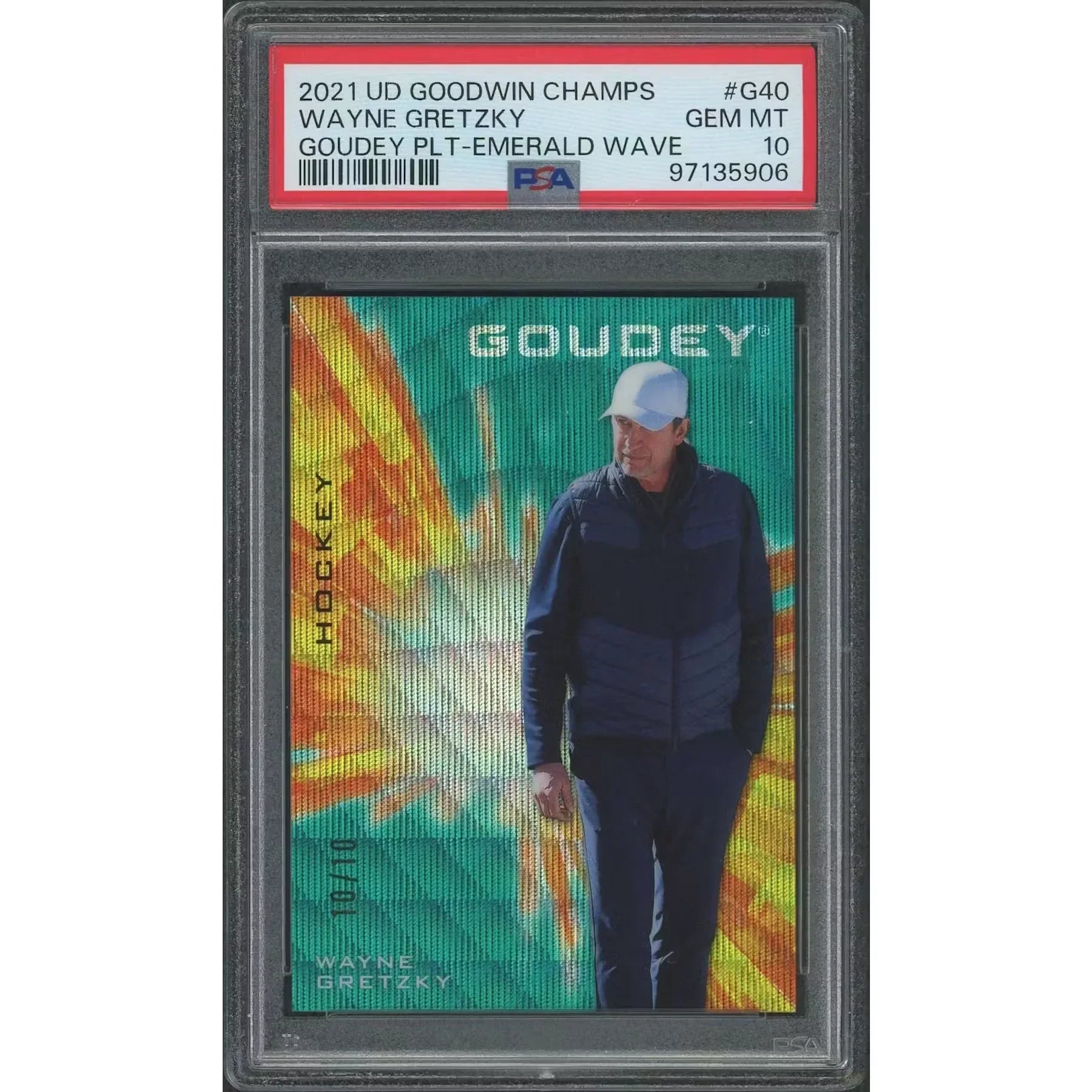 Wayne Gretzky 2021 Upper Deck Goodwin Champions Hockey Card | PSA 10 Gem Mint