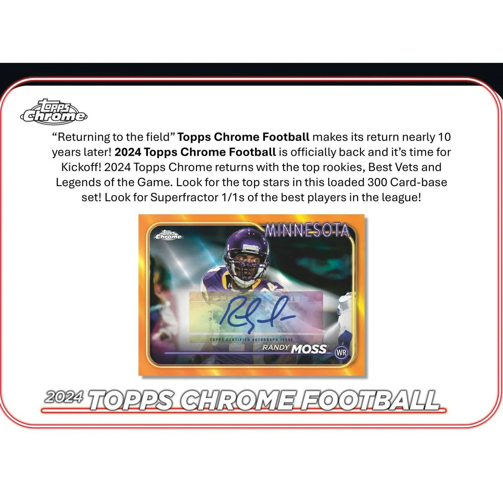 2024 Topps Chrome Football Mega 20 Box Case (Ships Sealed Only) - D2