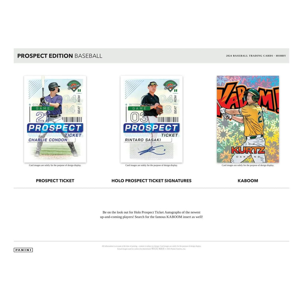 2024 Panini Prospect Edition Baseball Hobby 20 Box Case (Ships Sealed Only) - D2