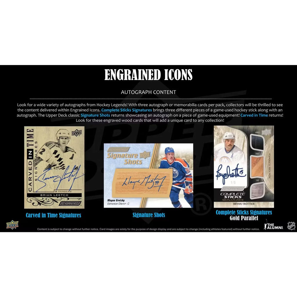 2024 25 Upper Deck Engrained Icons Hockey Hobby Box (Ships Sealed Only)