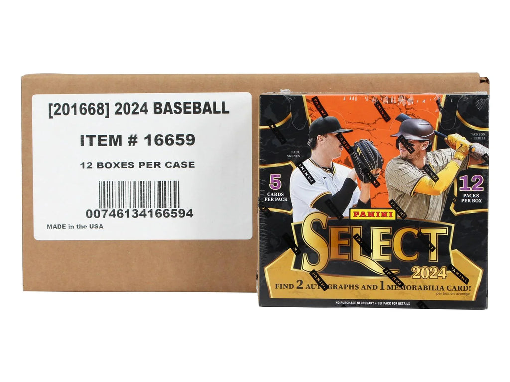 2024 Panini Select Baseball Hobby 12-Box Case (Ships Sealed Only)