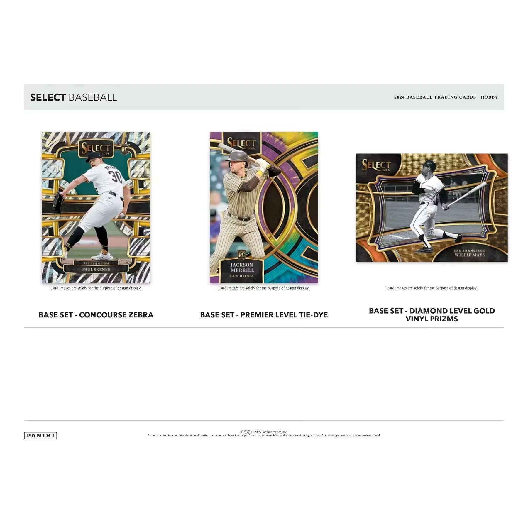 2024 Panini Select Baseball Hobby 12-Box Case (Ships Sealed Only)