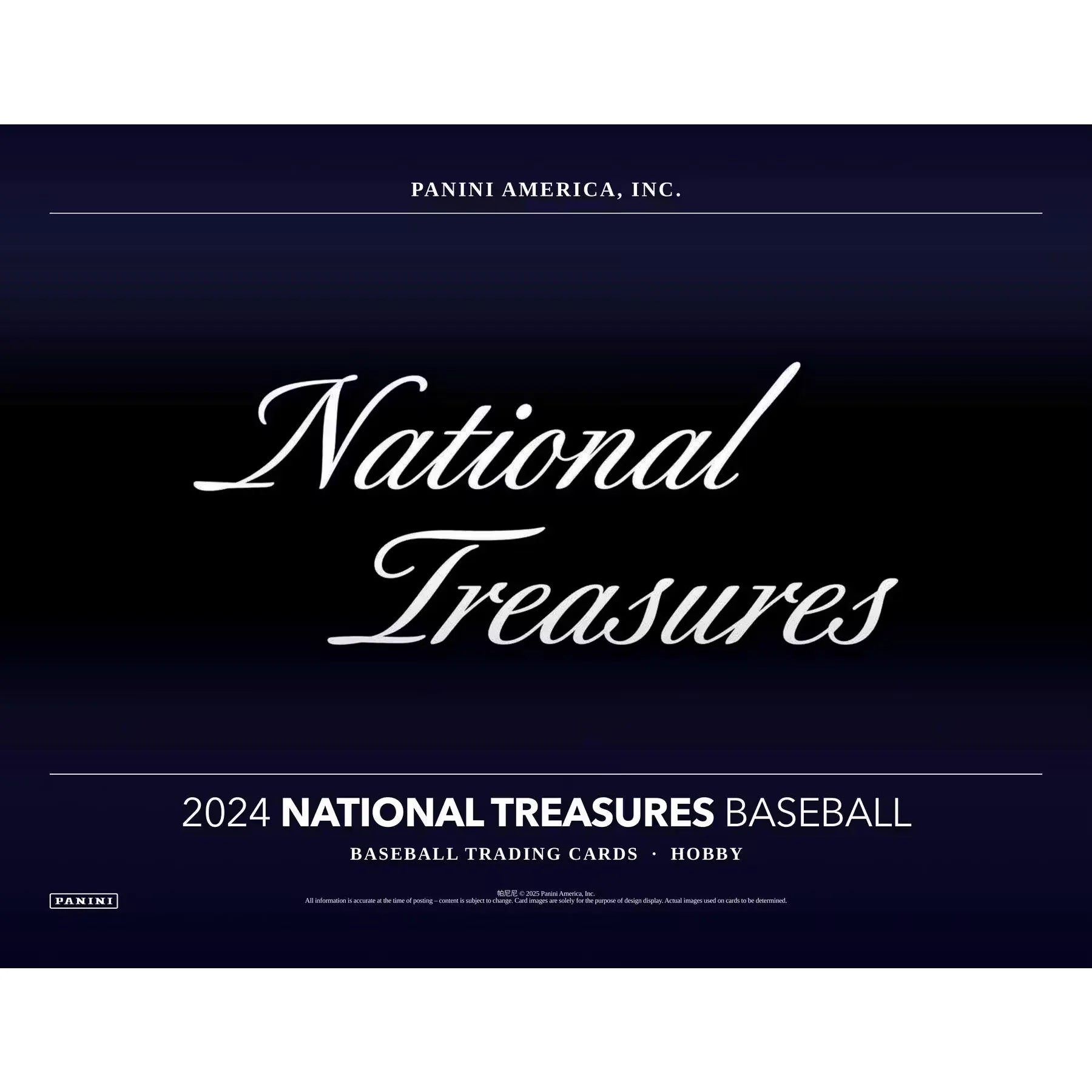 2024 Panini National Treasures Baseball Hobby 4-Box Case (Ships Sealed Only)