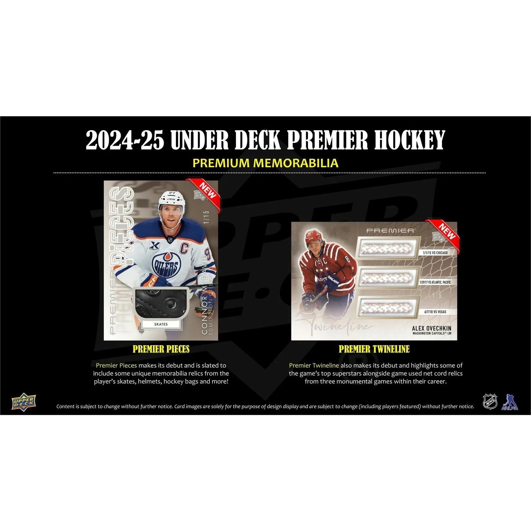 2024 25 Upper Deck Premier Hockey Hobby Box (Ships Sealed Only)