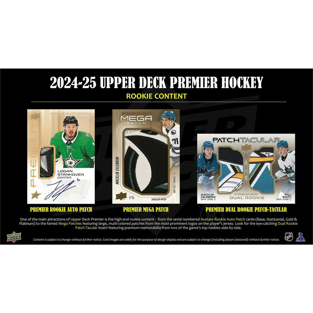 2024 25 Upper Deck Premier Hockey Hobby Box (Ships Sealed Only)