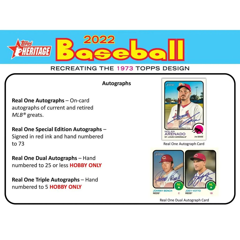 2022 Topps Heritage Baseball Hobby Box (Ships Sealed Only) - D