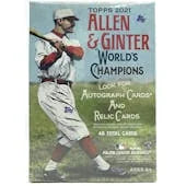 2021 Topps Allen Ginter Baseball Blaster Box (Ships Sealed Only)