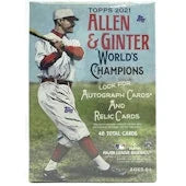 2021 Topps Allen Ginter Baseball Blaster Box (Ships Sealed Only)