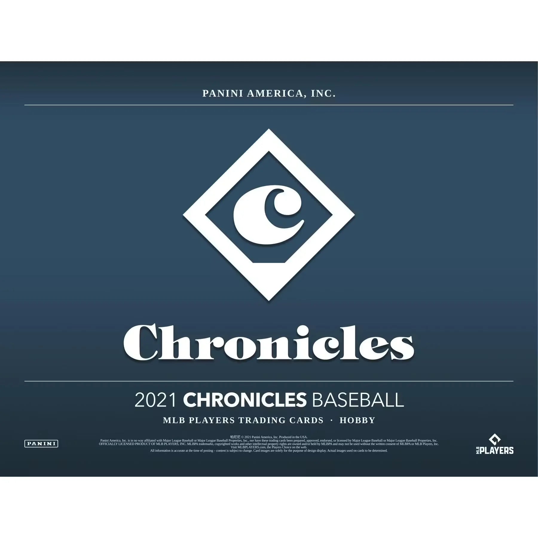 2021 Panini Chronicles Baseball Hobby 16 Box Case (Ships Sealed Only)