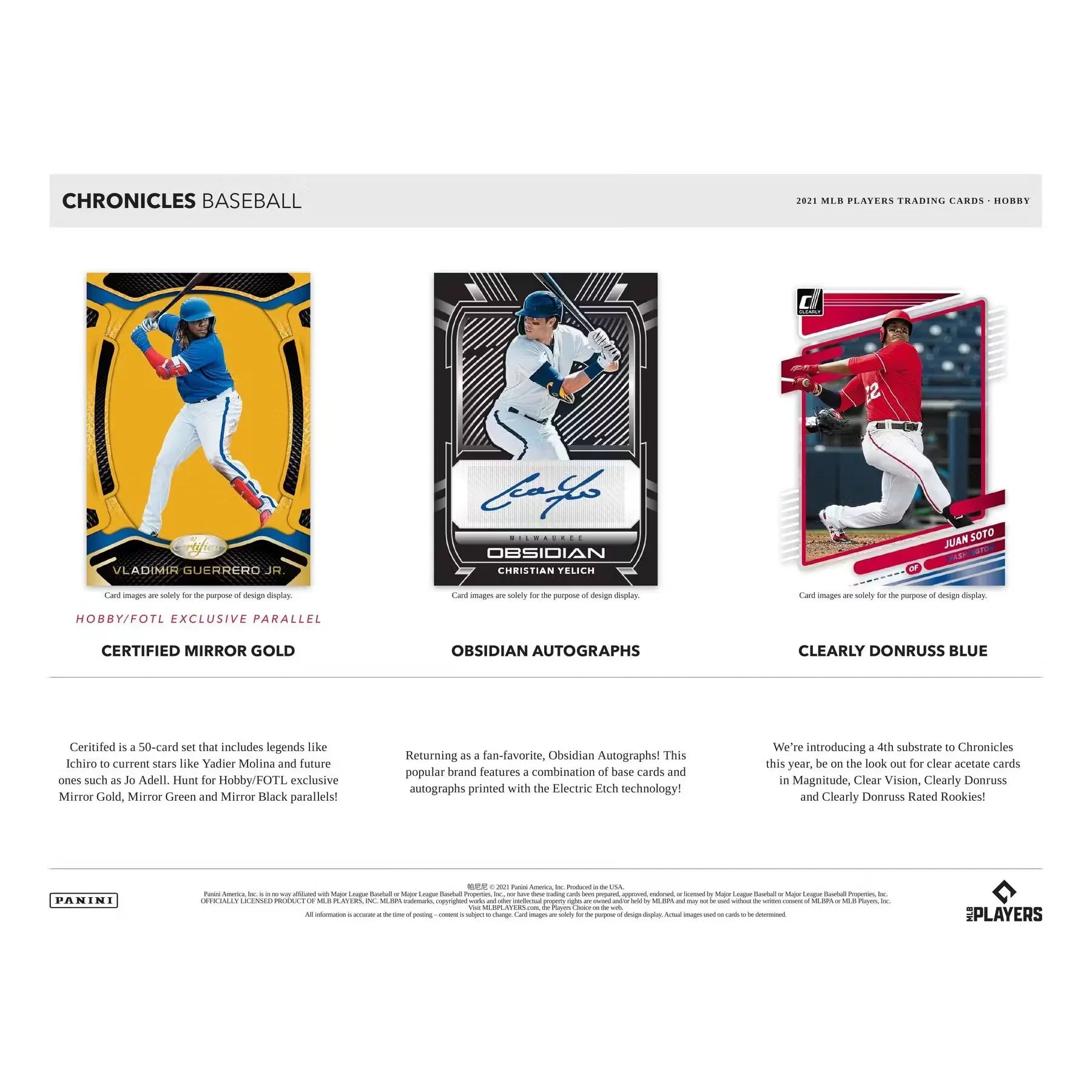 2021 Panini Chronicles Baseball Hobby 16 Box Case (Ships Sealed Only)