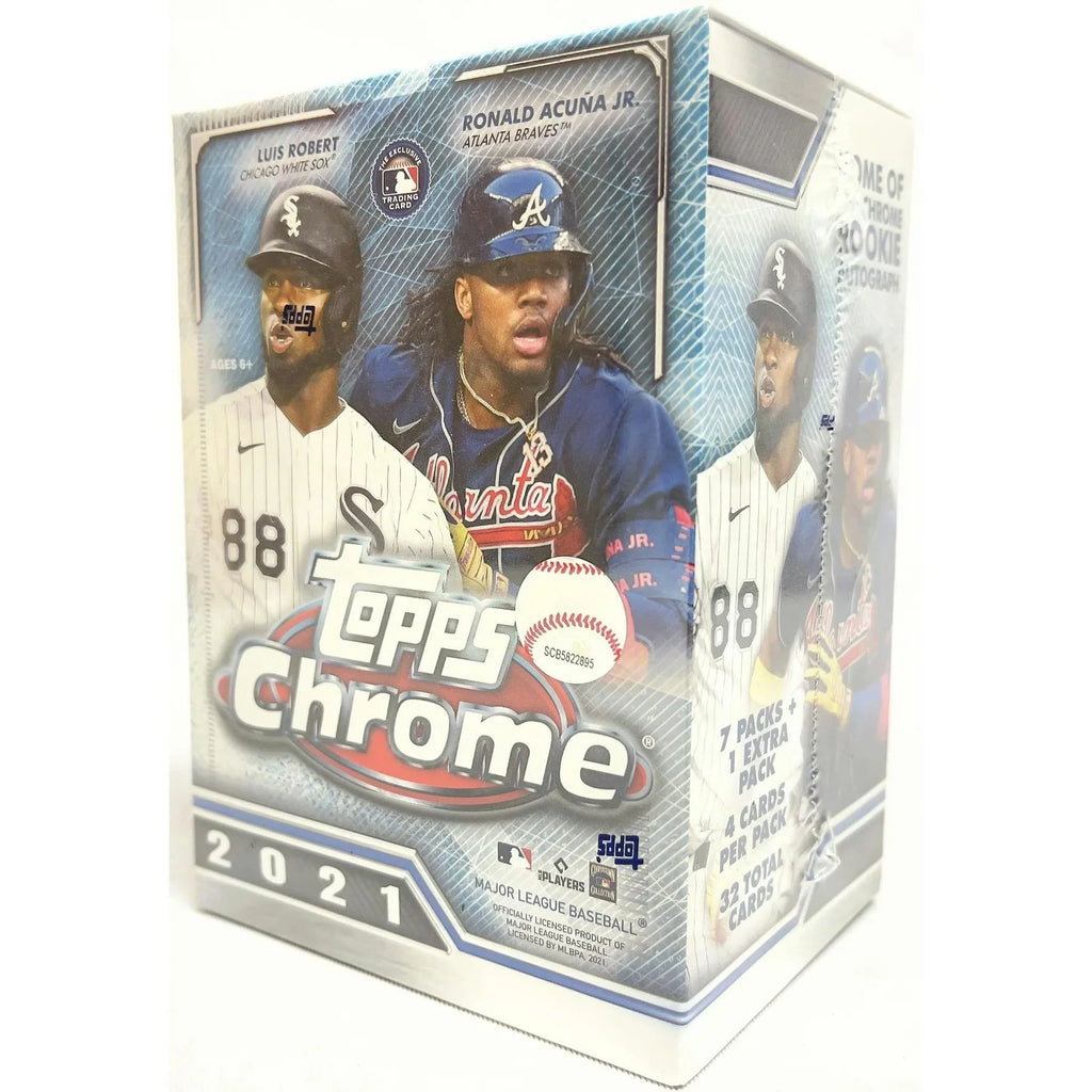 2021 Topps Chrome Baseball 8 Pack Blaster Box (Ships Sealed Only)