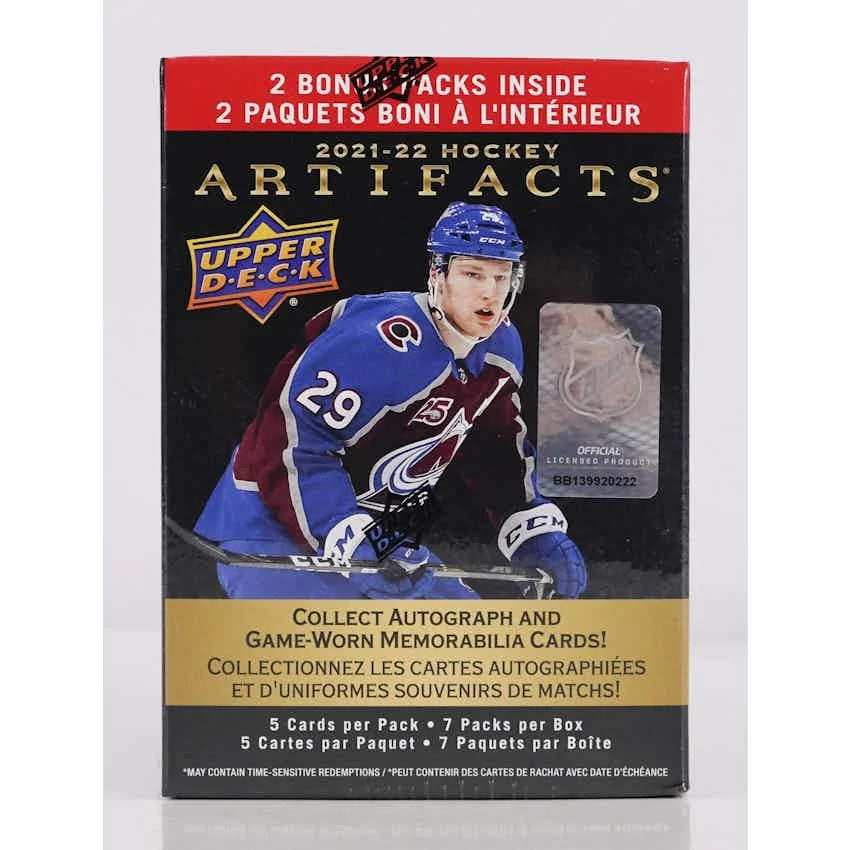 2021 22 Upper Deck Artifacts Hockey Blaster Box (Ships Sealed Only)