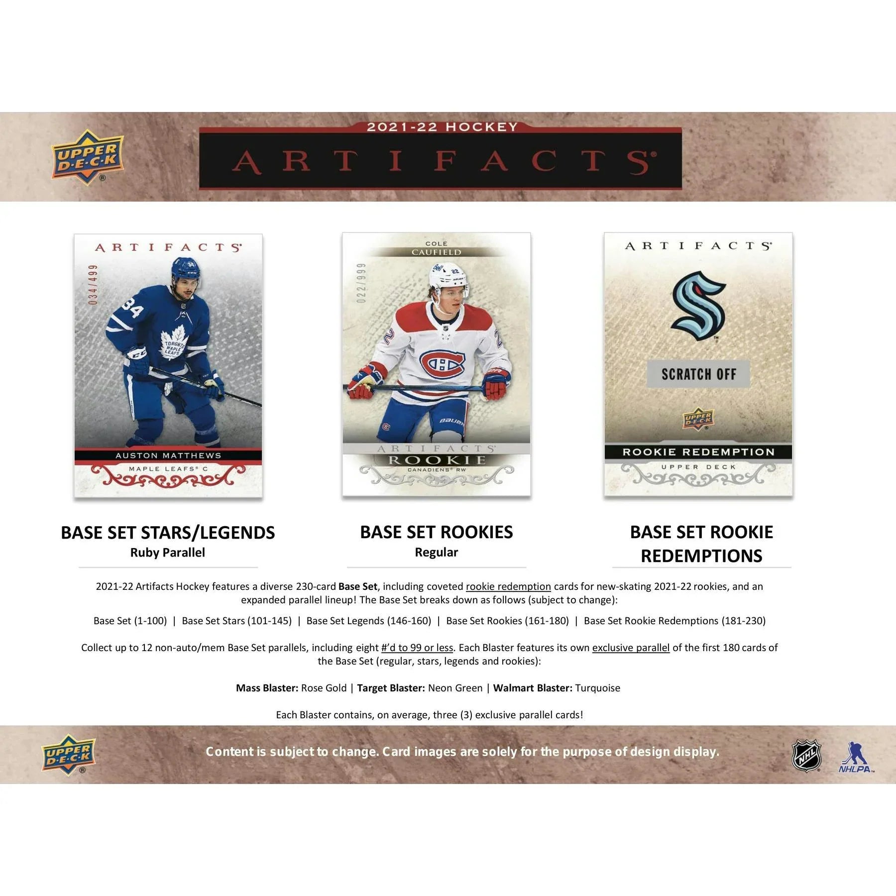 2021 22 Upper Deck Artifacts Hockey Blaster Box (Ships Sealed Only)