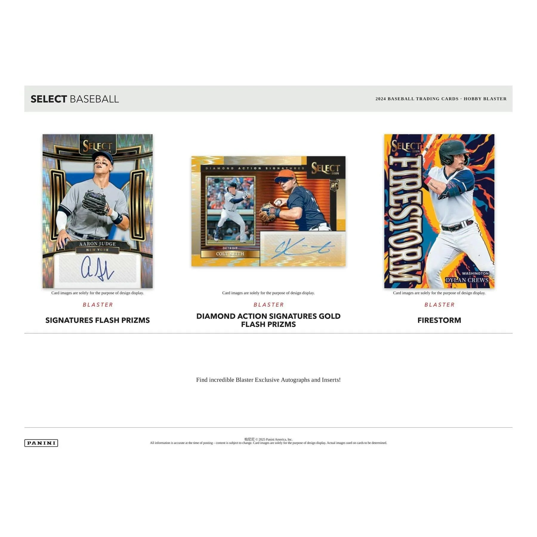 2024 Panini Select Baseball Blaster Hobby 20 Box Case (Ships Sealed Only)