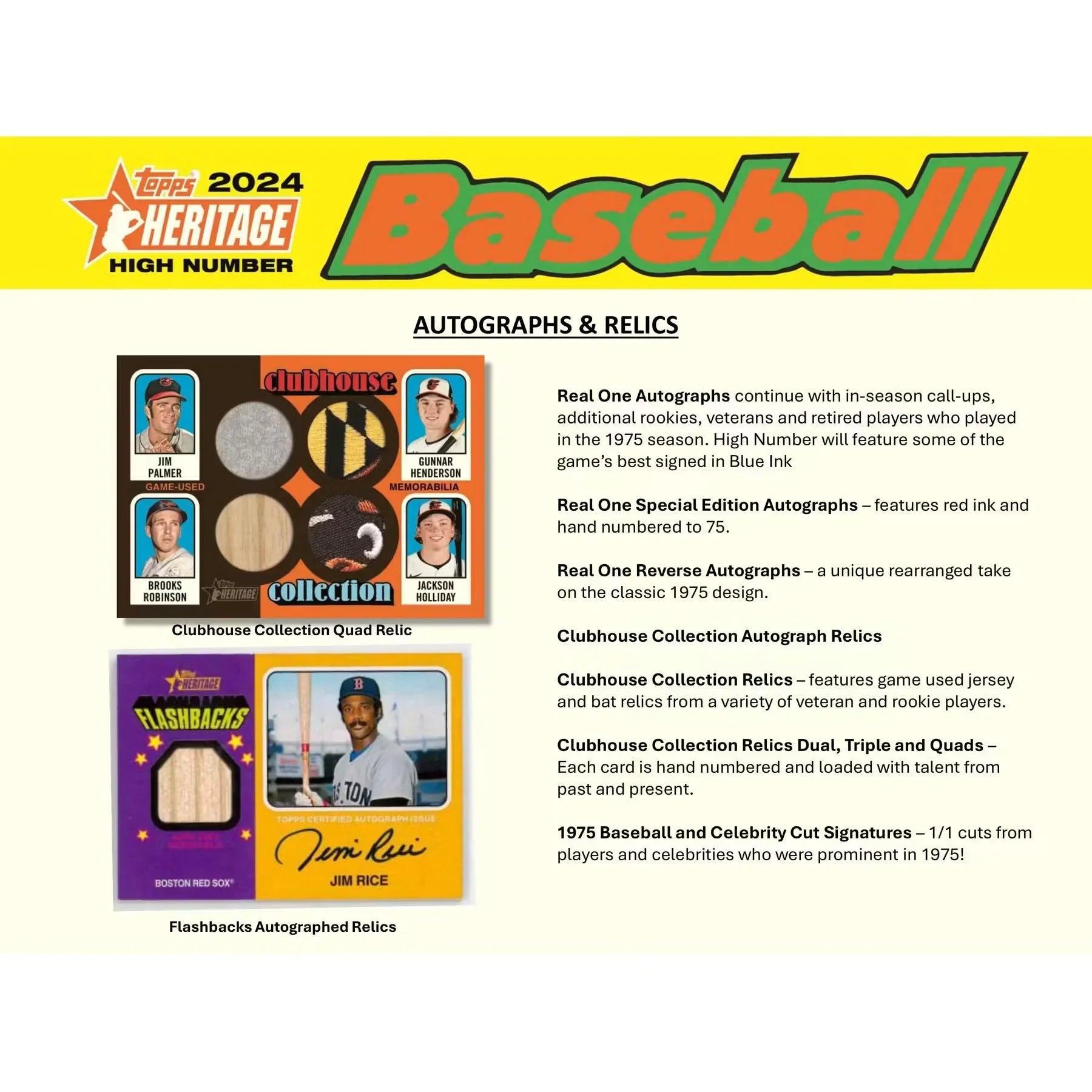 2024 Topps Heritage High Number Baseball Hobby Box (Ships Sealed Only) - D