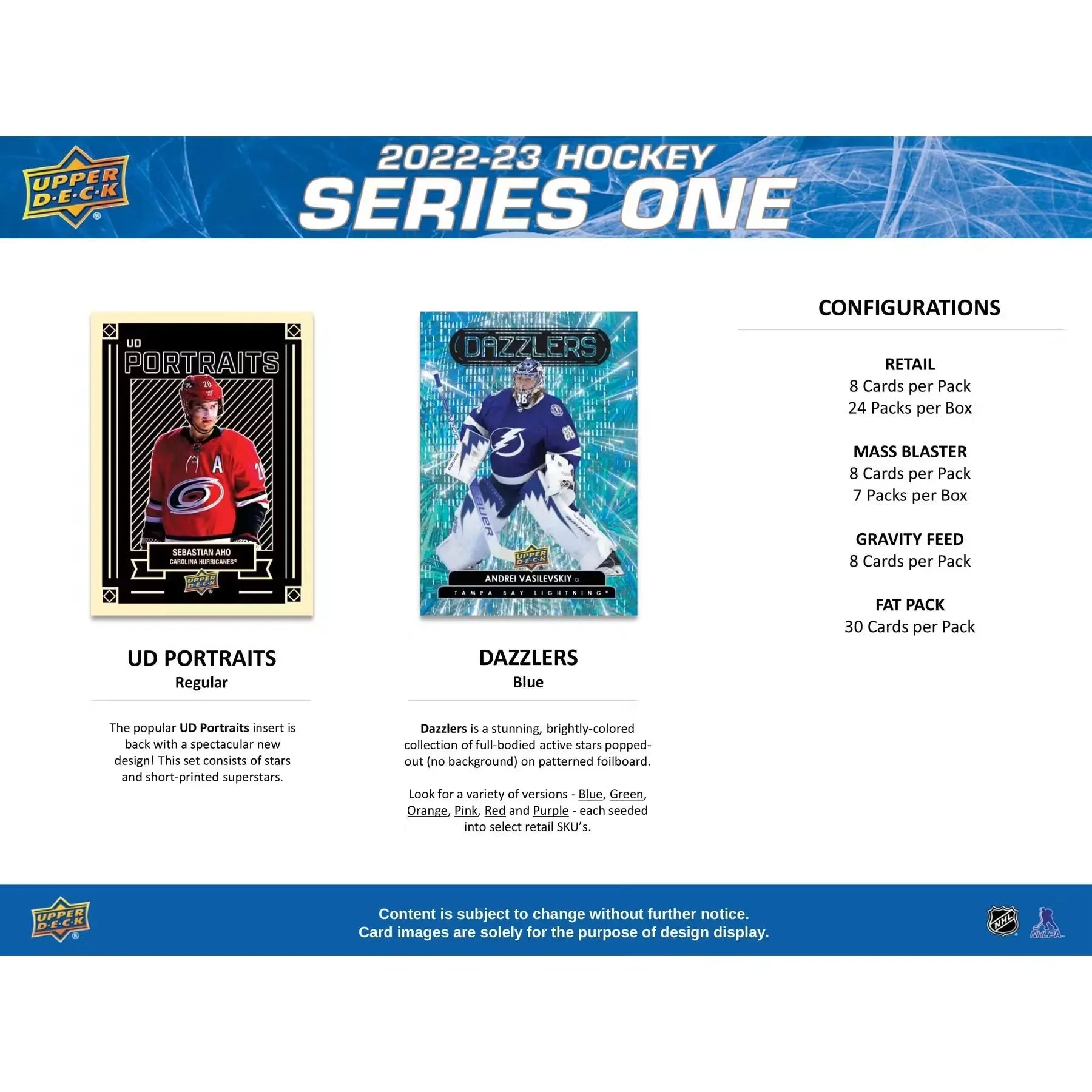 2022 23 Upper Deck Series 1 Hockey 24 Pack Retail Box (Ships Sealed Only)